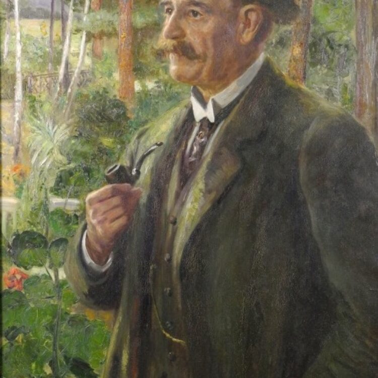 Xaver Scharwenka in seinem Garten gemalt 1920 von Gerhard Wedepohl